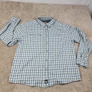 Wrangler Outdoor Series Men's Plaid Long Sleeve Button Up Shirt XL Regular Fit
